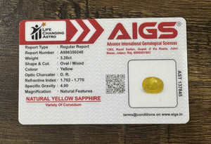 Yellow Sapphire - 3.28 Carats