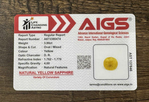 Yellow Sapphire - 3.9 Carats