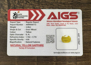 Yellow Sapphire - 3.58 Carats
