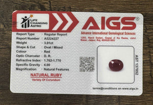 Ruby - 3.91 Carats