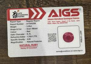 Ruby - 3.28 Carats
