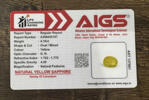 Yellow Sapphire - 4.16 Carats
