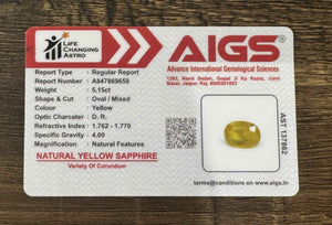 Yellow Sapphire - 5.15 Carats