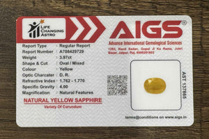 Yellow Sapphire - 3.97 Carats