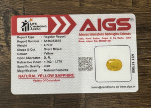 Yellow Sapphire - 4.77 Carats