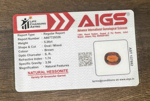 Hessonite - 5.36 Carats