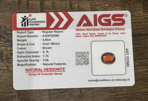 Hessonite - 5.86 Carats