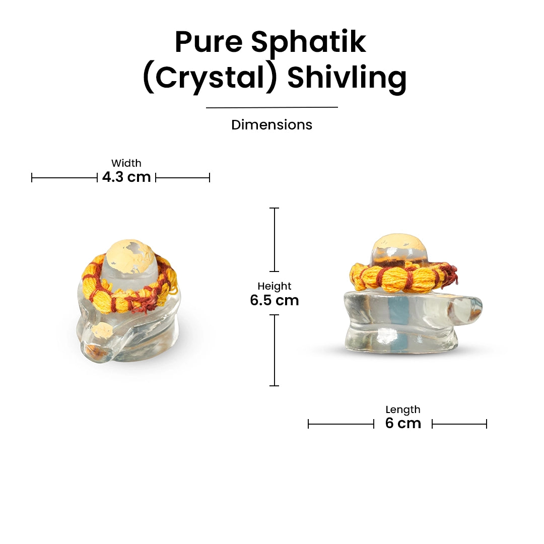 Pure Sphatik (Crystal) Shivling for Pooja