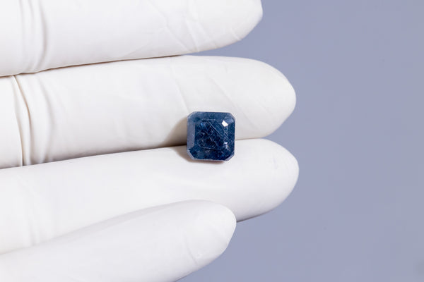 Natural Blue Sapphire (Neelam) 7.54 Carats - Media 4