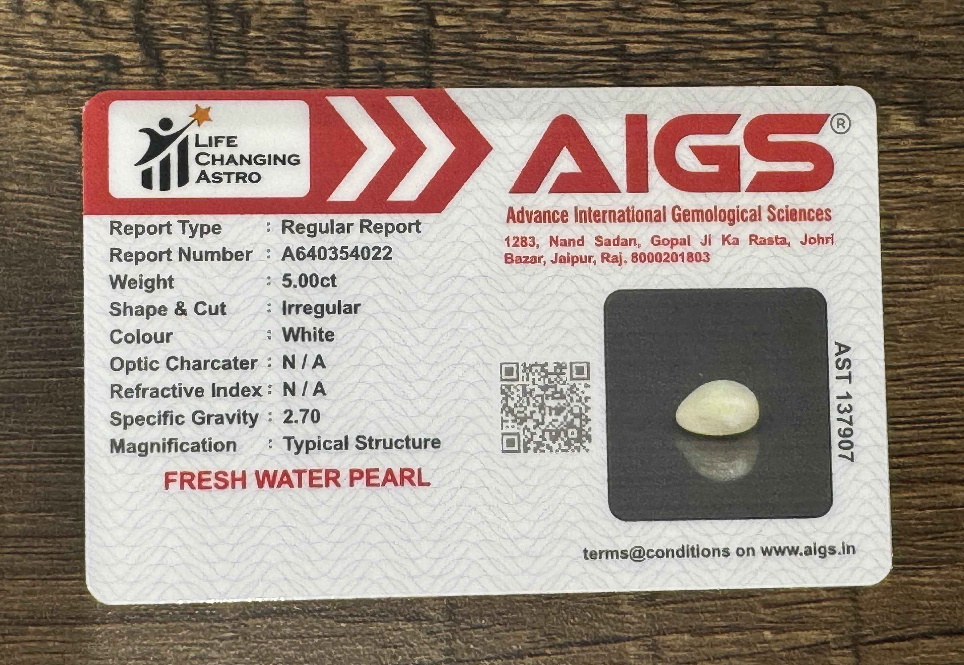 Fresh Water Pearl-4.99 Carats