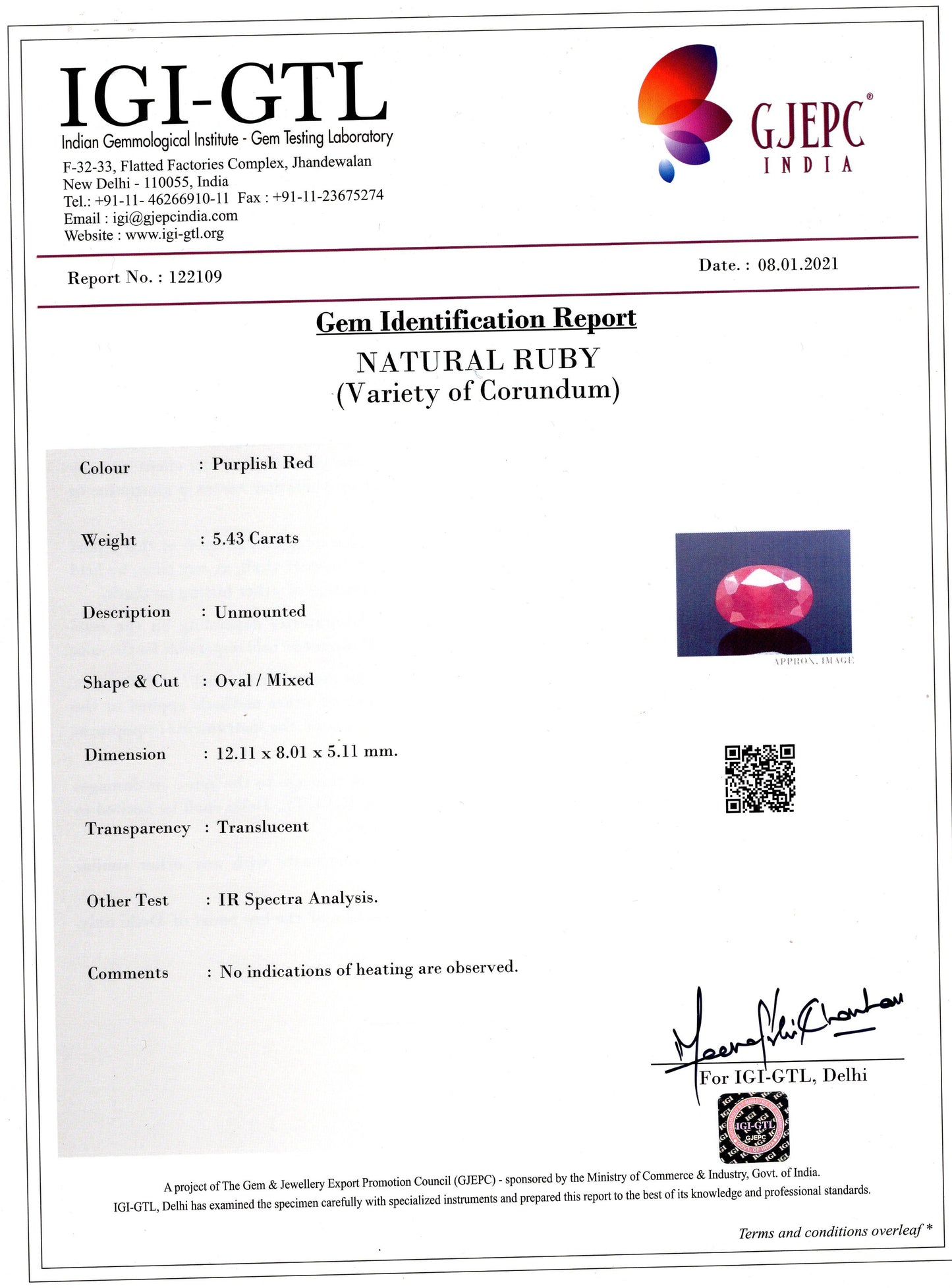 
                    
                      Natural Ruby (Manik) 5.43 Carats - Media 5
                    
                  