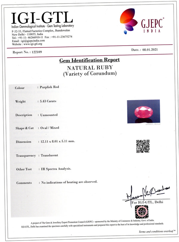 Natural Ruby (Manik) 5.43 Carats - Media 5