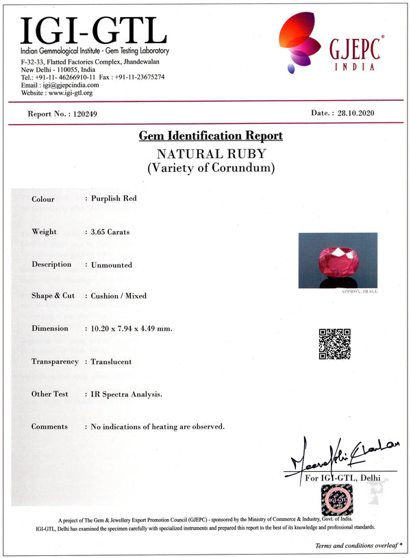 Natural Ruby (Manik) 3.65 Carats - Media 6