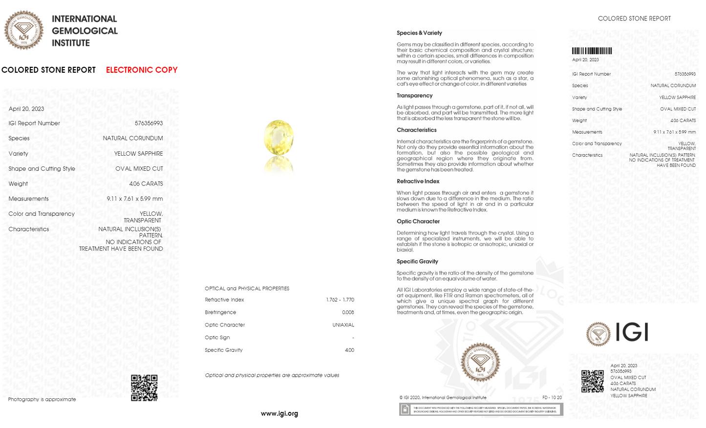 
                    
                      Natural Yellow Sapphire (Pukhraj) 4.06 Carats - Media 6
                    
                  