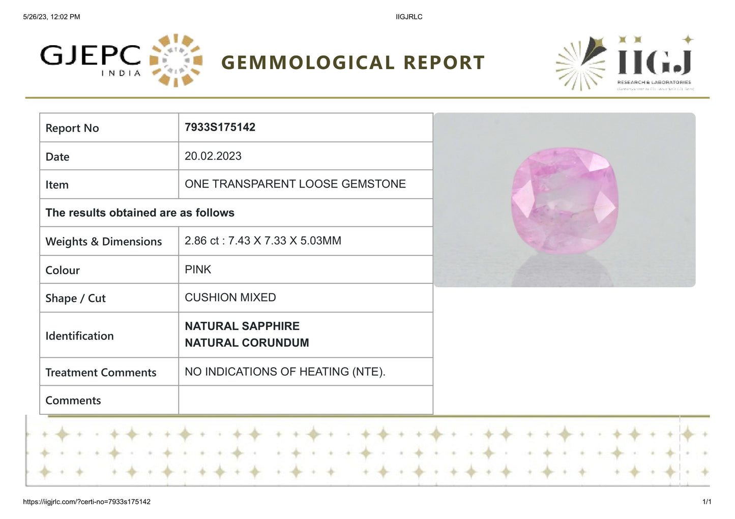 
                    
                      NATURAL PINK SAPPHIRE 2.86 CARATS - Media 6
                    
                  