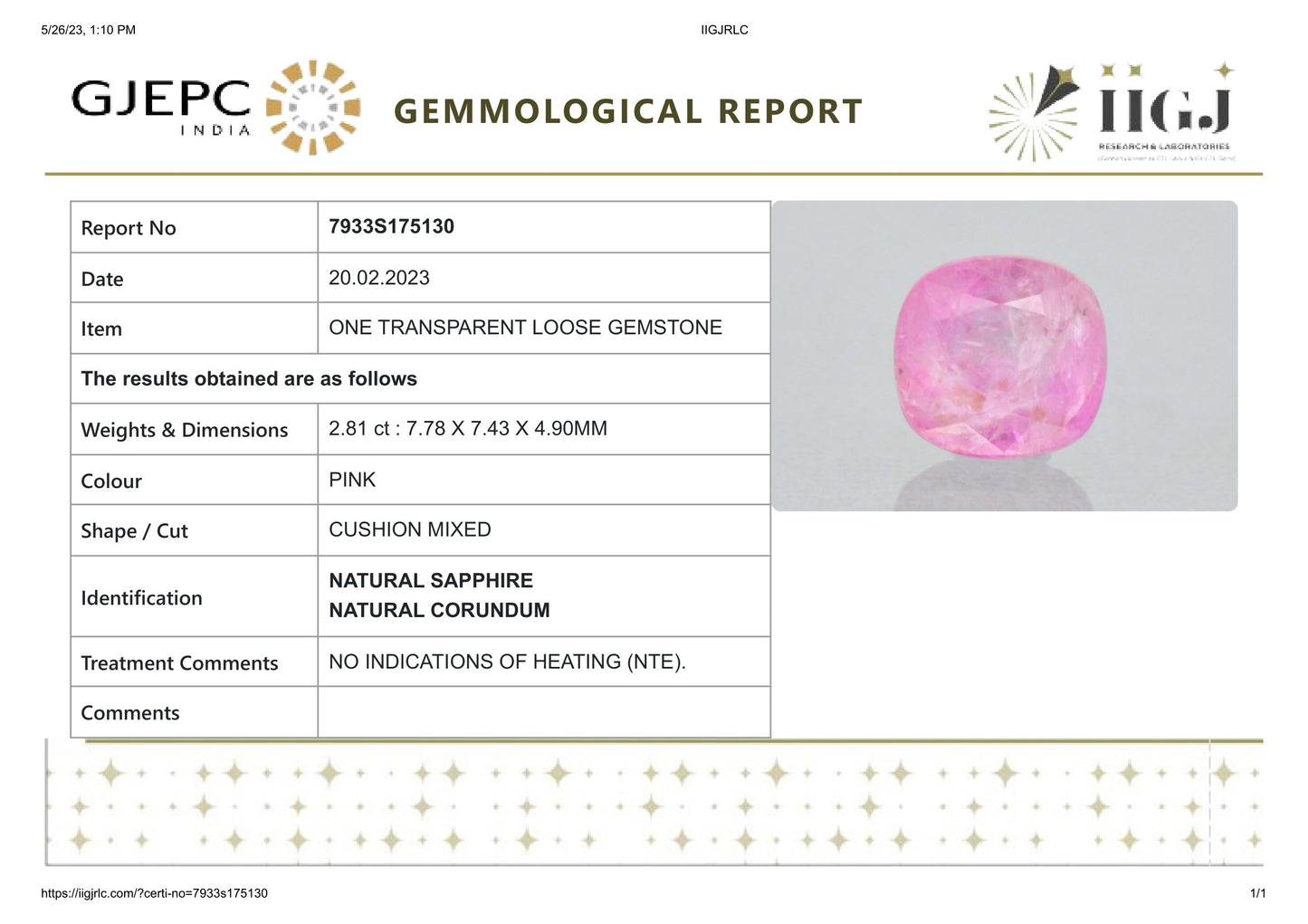 
                    
                      NATURAL PINK SAPPHIRE 2.81 CARATS - Media 6
                    
                  