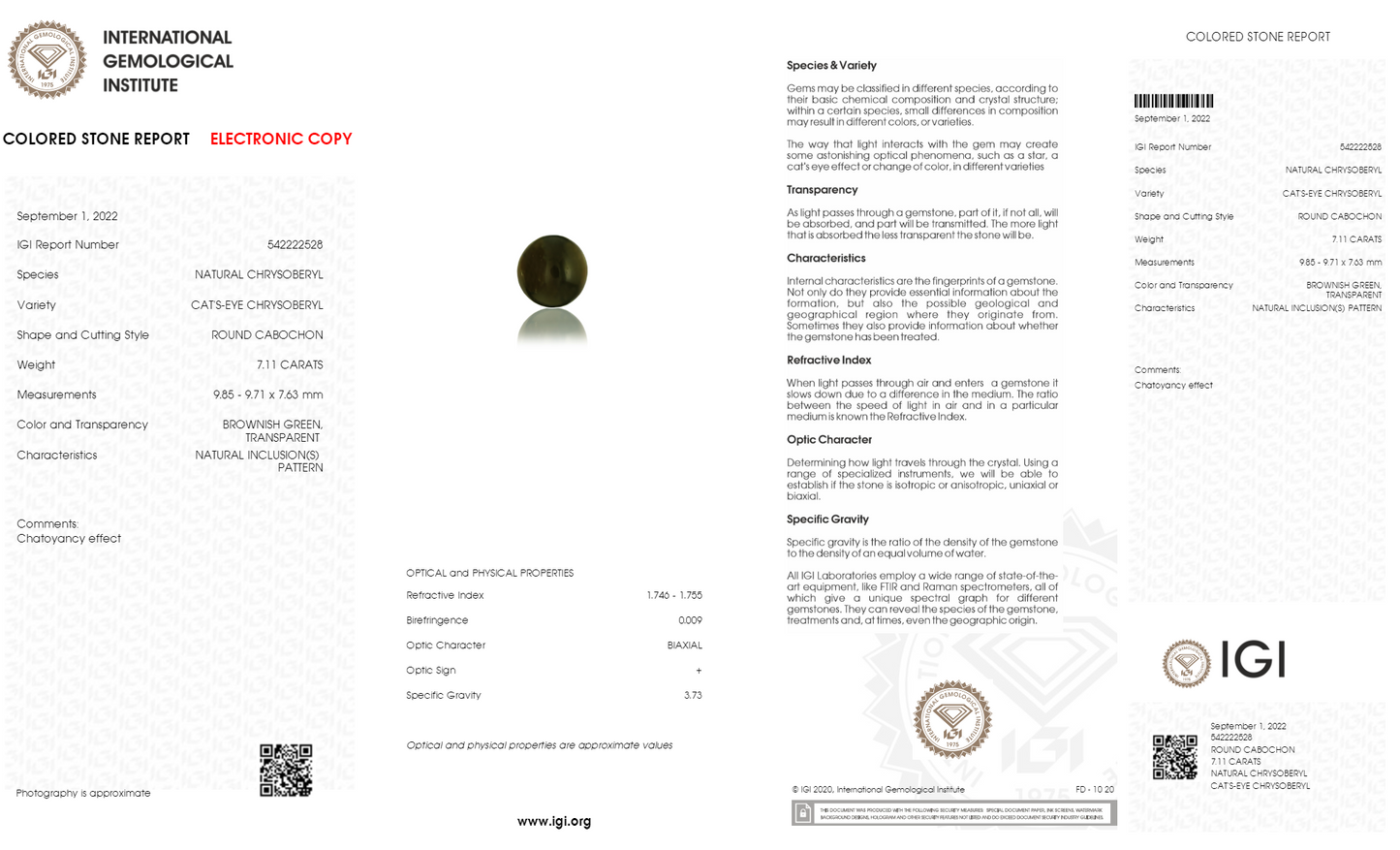 
                    
                      NATURAL CAT'S EYE (Lehsuniya) 7.11 Carats - Media 6
                    
                  
