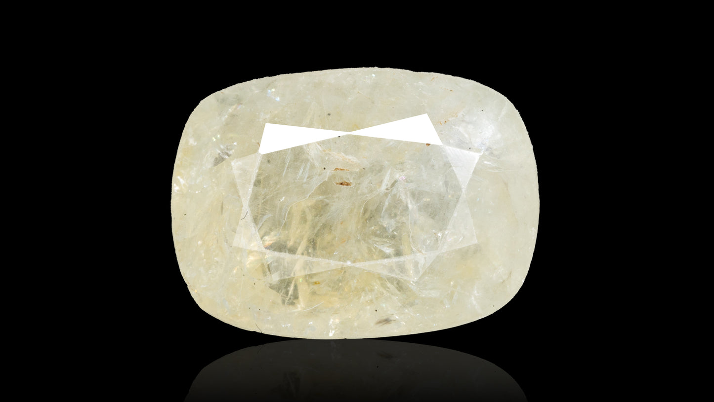 NATURAL WHITE SAPPHIRE 6.69 CARATS - White Sapphire (Safed Pukhraj)