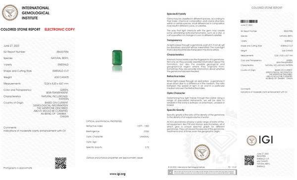 Natural Zambian Emerald (Panna) 4.06 Carats - Media 6