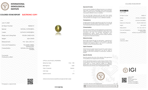 NATURAL CAT'S EYE (Lehsuniya) 4.54 Carats - Media 6