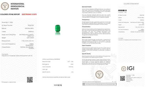 Natural Zambian Emerald (Panna) 4.48 Carats - Media 6