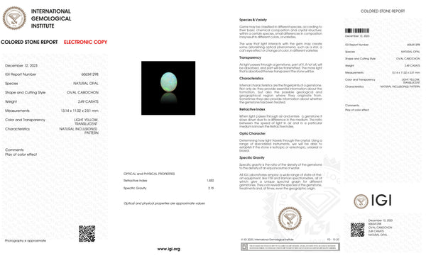 NATURAL OPAL 2.49 CARATS - Media 5