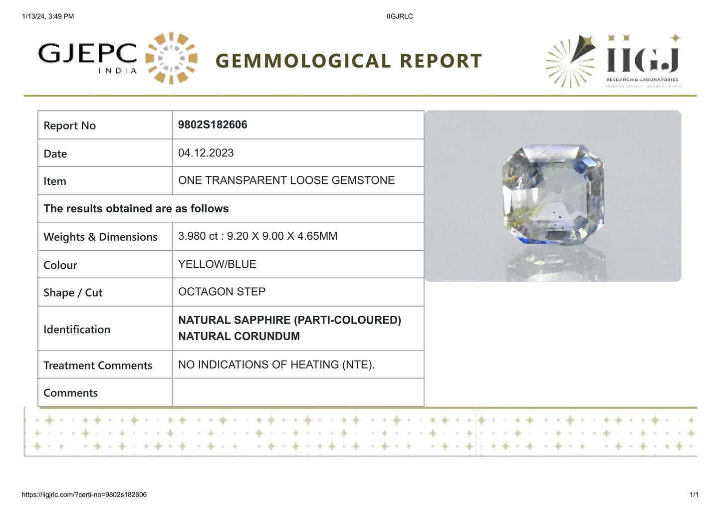 
                    
                      NATURAL PITAMBARI 3.98 CARATS - Media 6
                    
                  