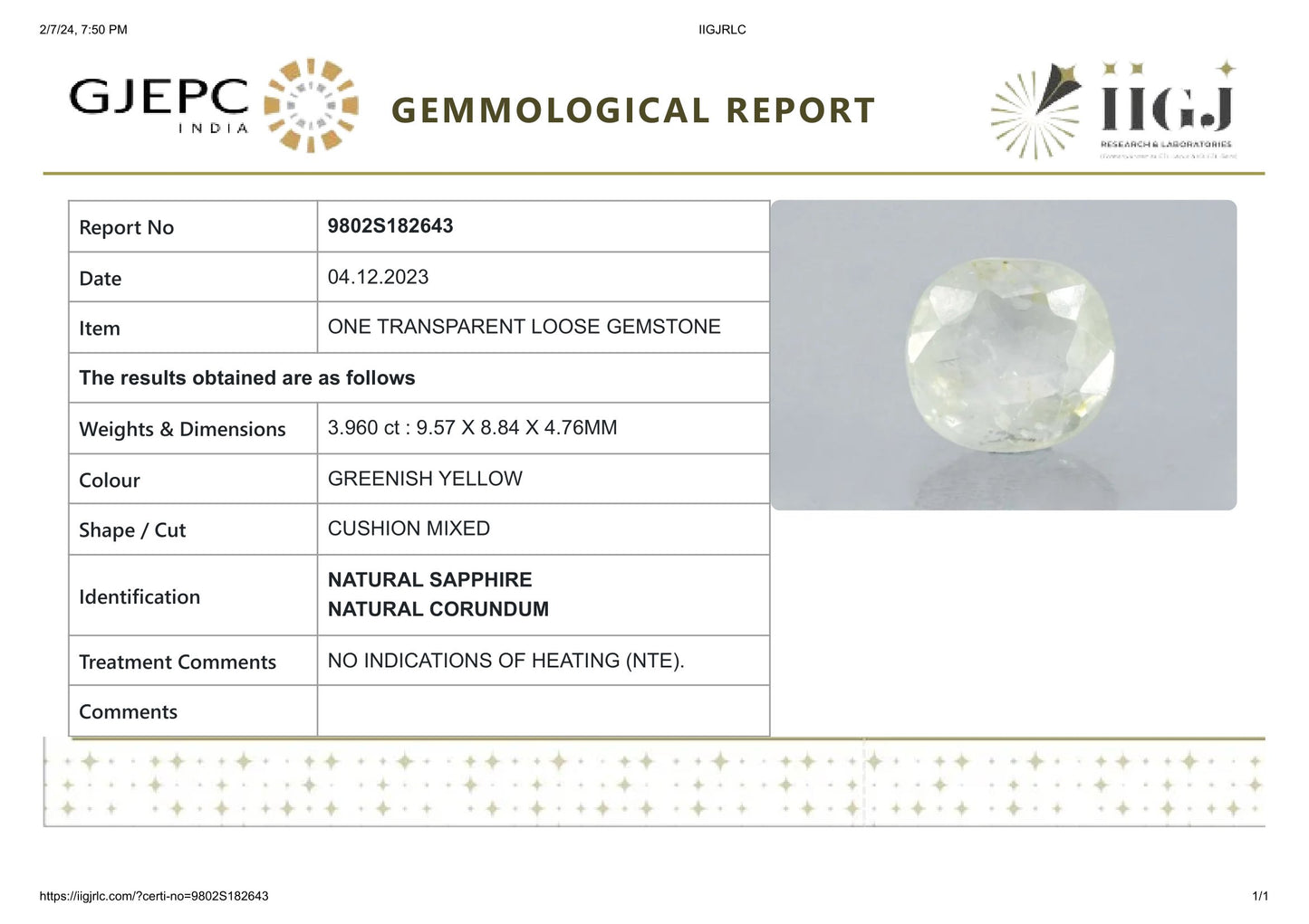 
                    
                      NATURAL PITAMBARI 3.96 CARATS - Media 6
                    
                  