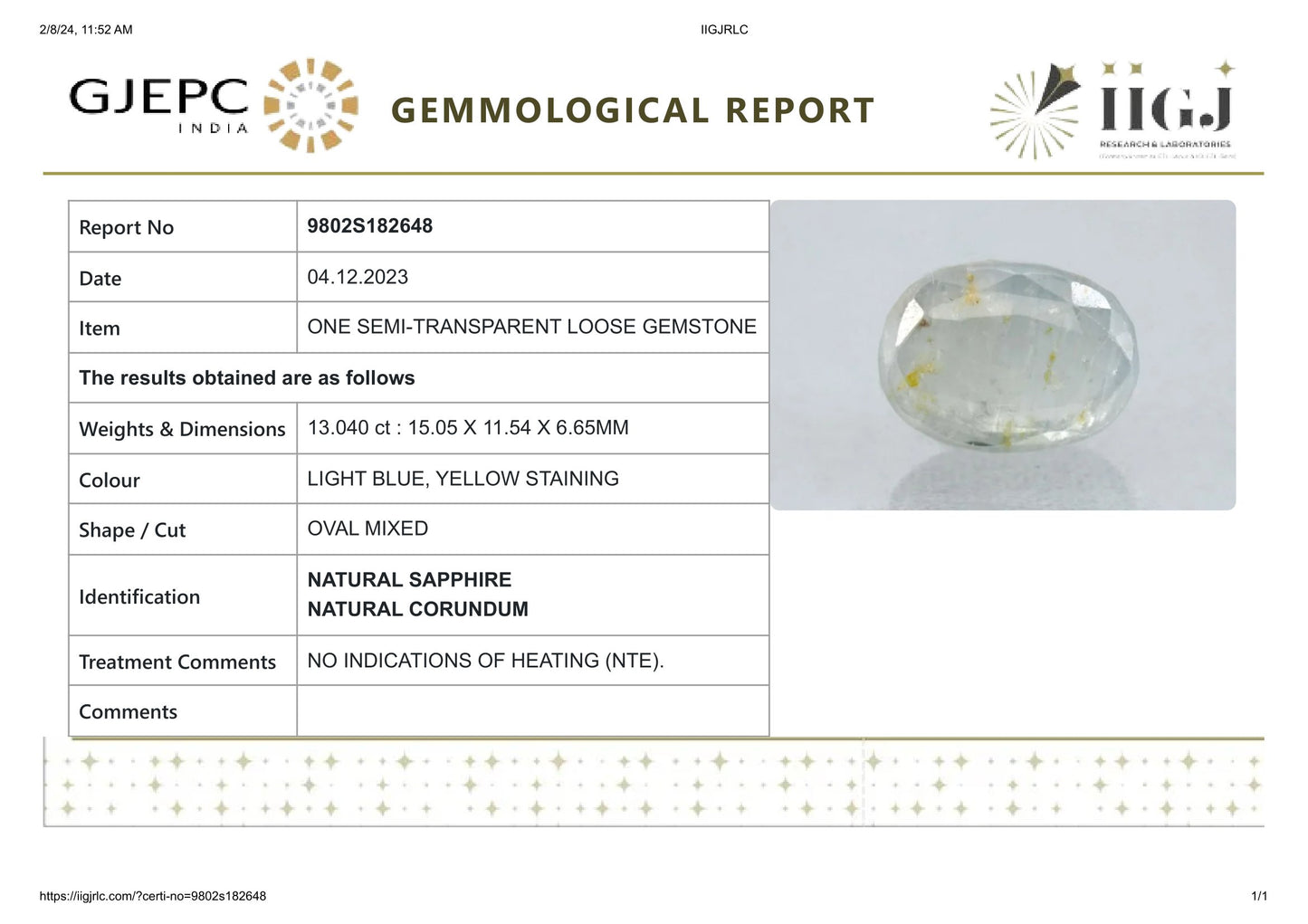 
                    
                      NATURAL PITAMBARI 13.04 CARATS - Media 6
                    
                  