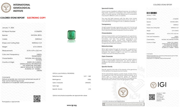 Natural Zambian Emerald (Panna) 4.73 Carats - Media 6
