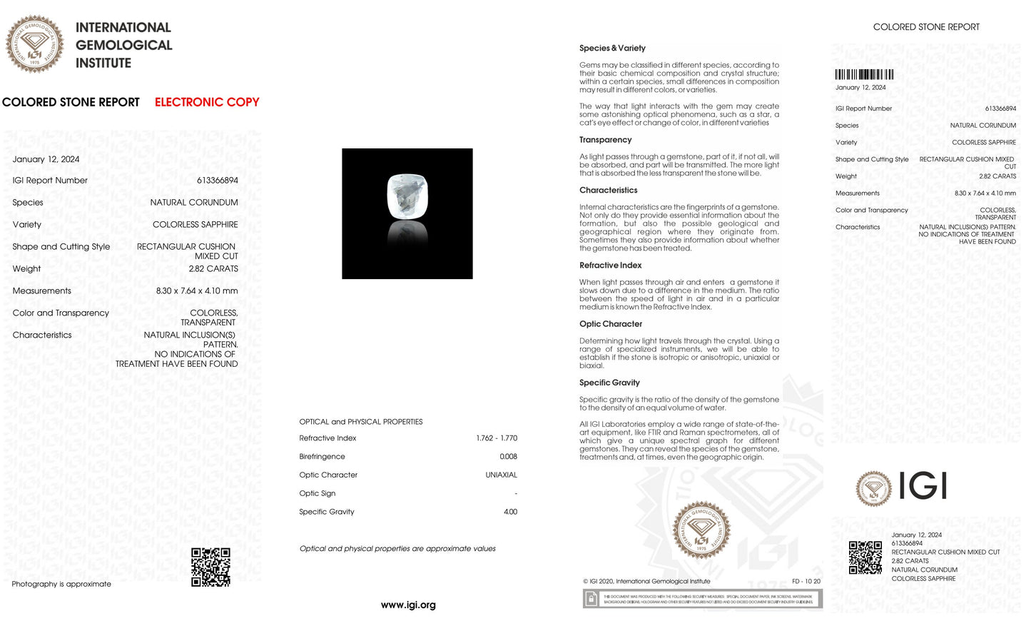 
                    
                      NATURAL WHITE SAPPHIRE 2.82 CARATS - Media 6
                    
                  