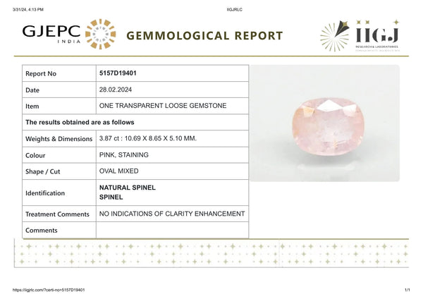 NATURAL SPINEL 3.87 CARATS - Media 6