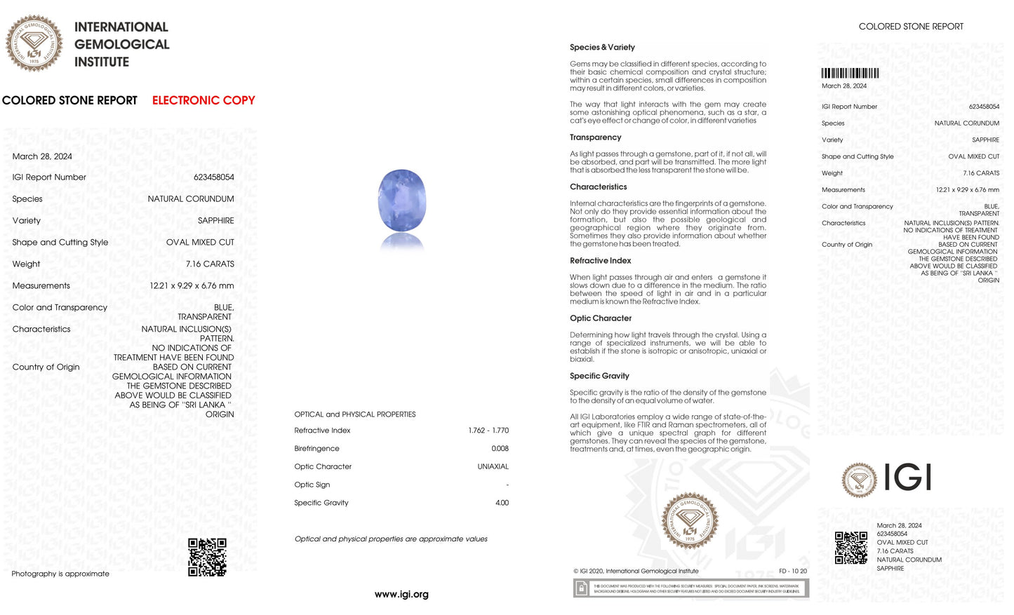 
                    
                      Natural Blue Sapphire (Neelam) 7.16 Carats - Media 6
                    
                  