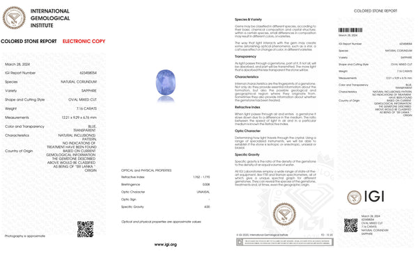 Natural Blue Sapphire (Neelam) 7.16 Carats - Media 6