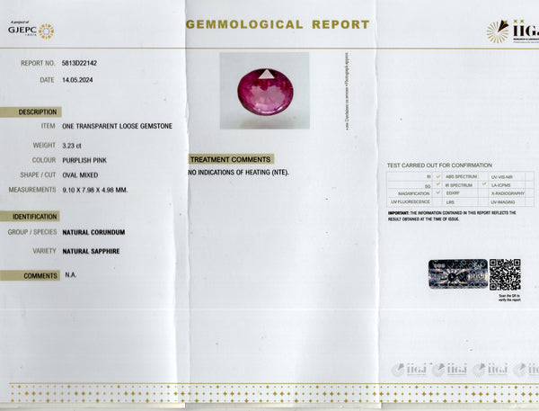 NATURAL PINK SAPPHIRE 3.23 CARATS - Media 6