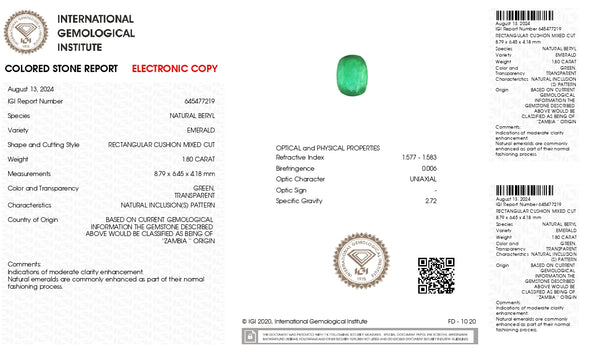 Natural Zambian Emerald (Panna) 1.80 Carats - Media 6