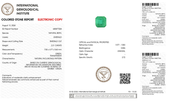 Natural Zambian Emerald (Panna) 2.21 Carats - Media 6