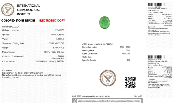 Natural Zambian Emerald (Panna) 5.73 Carats - Media 6
