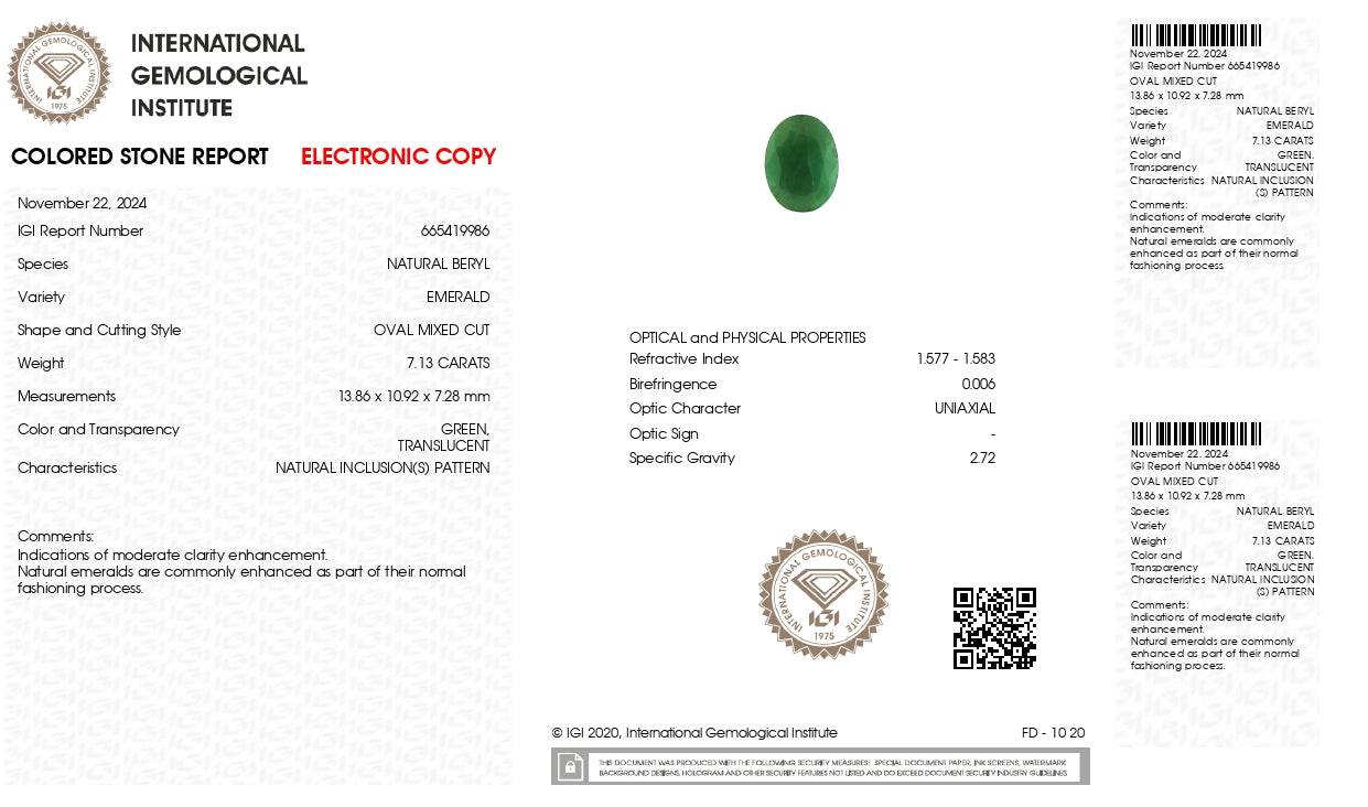 
                    
                      Natural Zambian Emerald (Panna) 7.13 Carats - Media 5
                    
                  