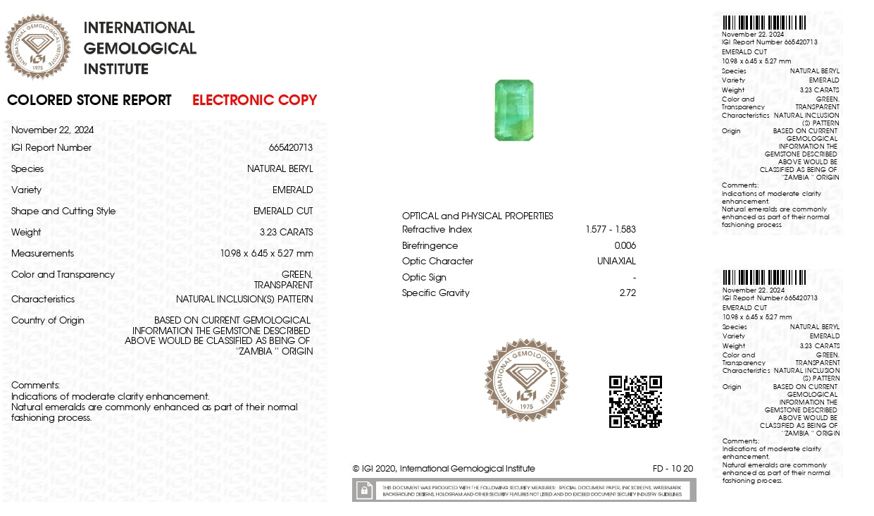 
                    
                      Natural Zambian Emerald (Panna) 3.23 Carats - Media 6
                    
                  
