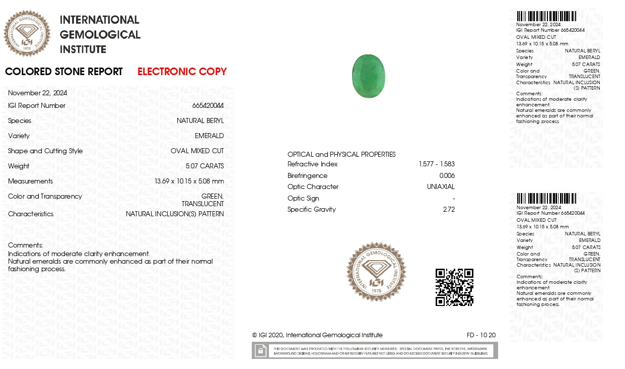 
                    
                      Natural Zambian Emerald (Panna) 5.07 Carats - Media 6
                    
                  
