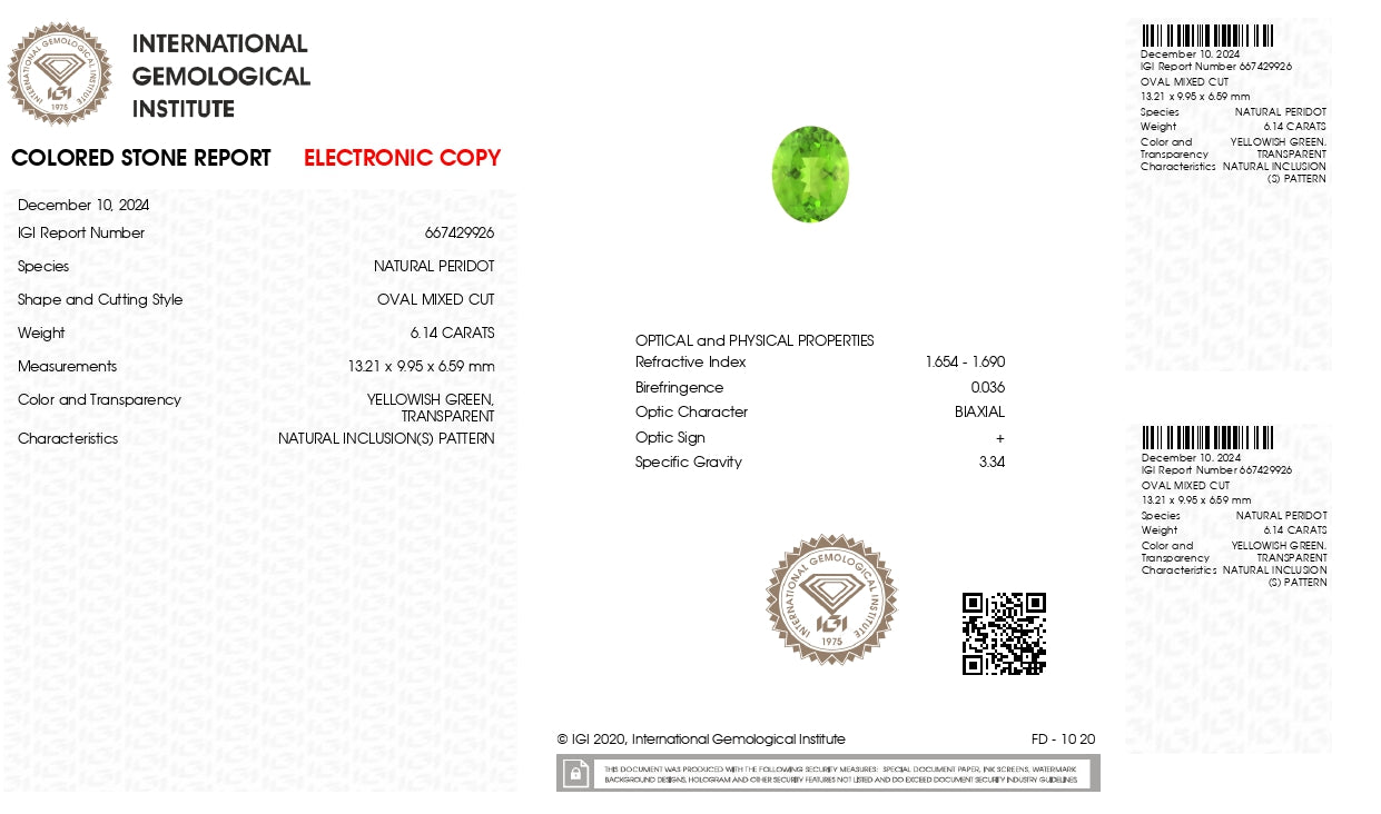 
                    
                      NATURAL PERIDOT 6.14 CARATS - Media 6
                    
                  