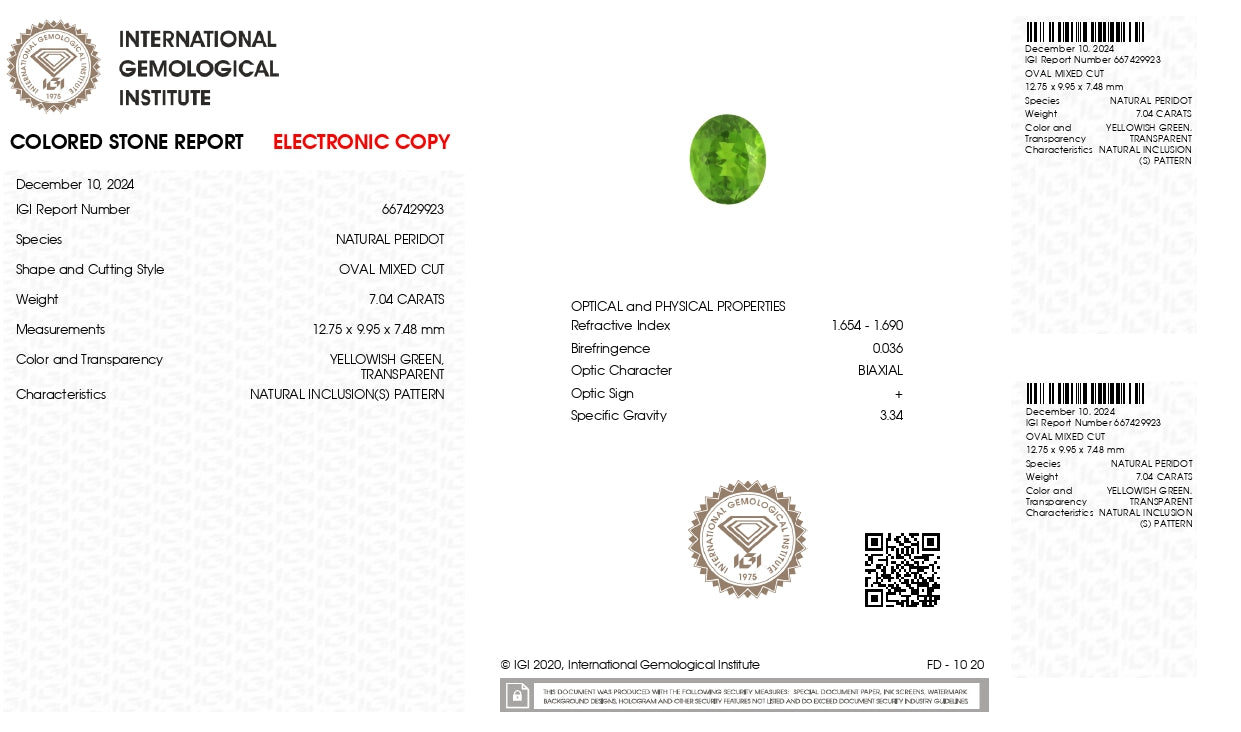 
                    
                      NATURAL PERIDOT 7.04 CARATS - Media 6
                    
                  