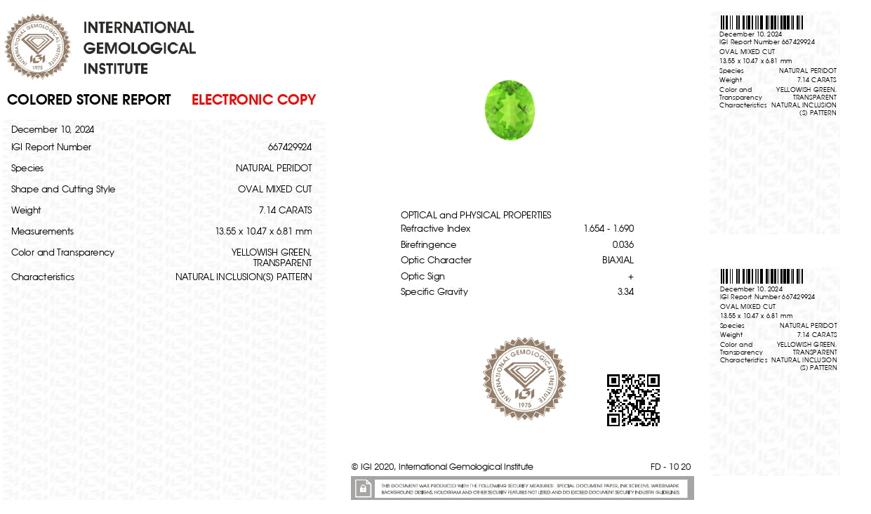 
                    
                      NATURAL PERIDOT 7.14 CARATS - Media 6
                    
                  