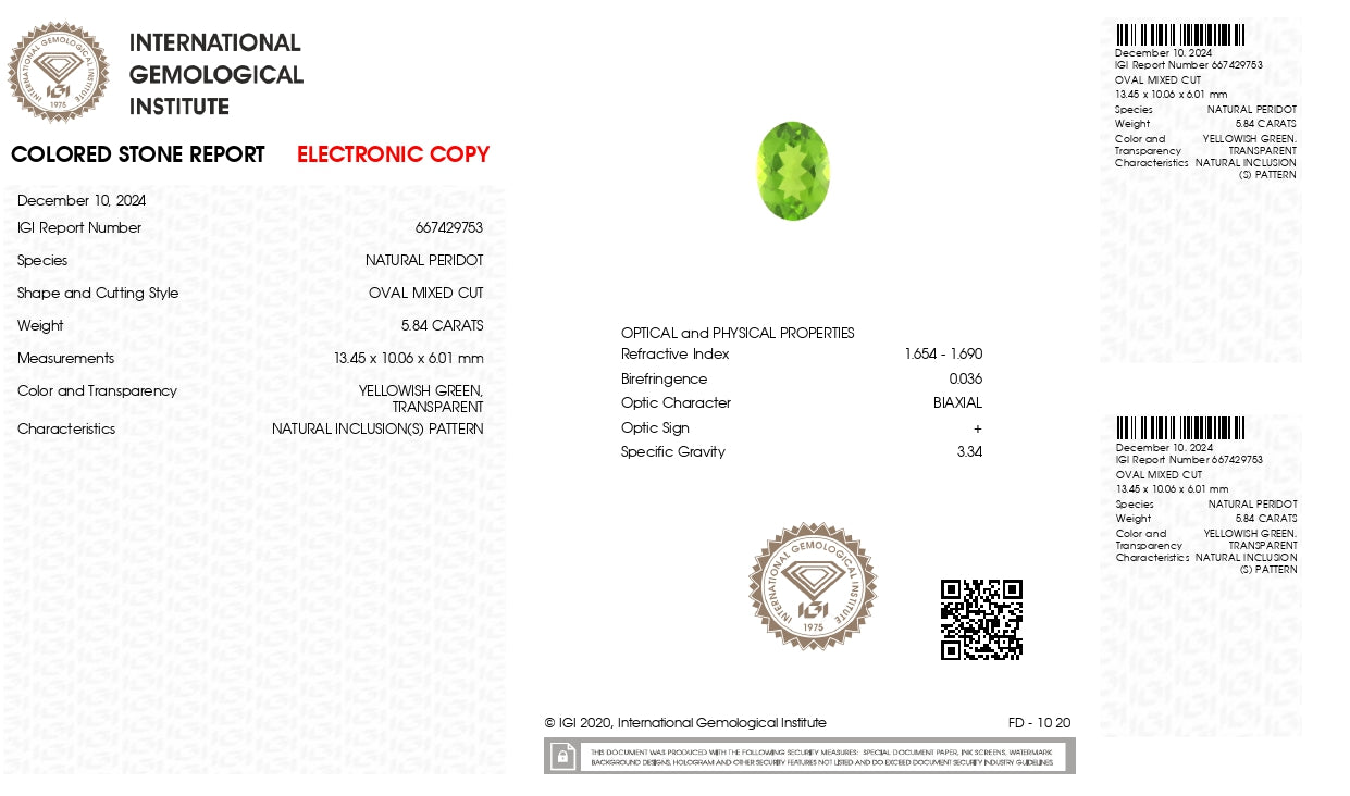 
                    
                      NATURAL PERIDOT 5.84 CARATS - Media 6
                    
                  