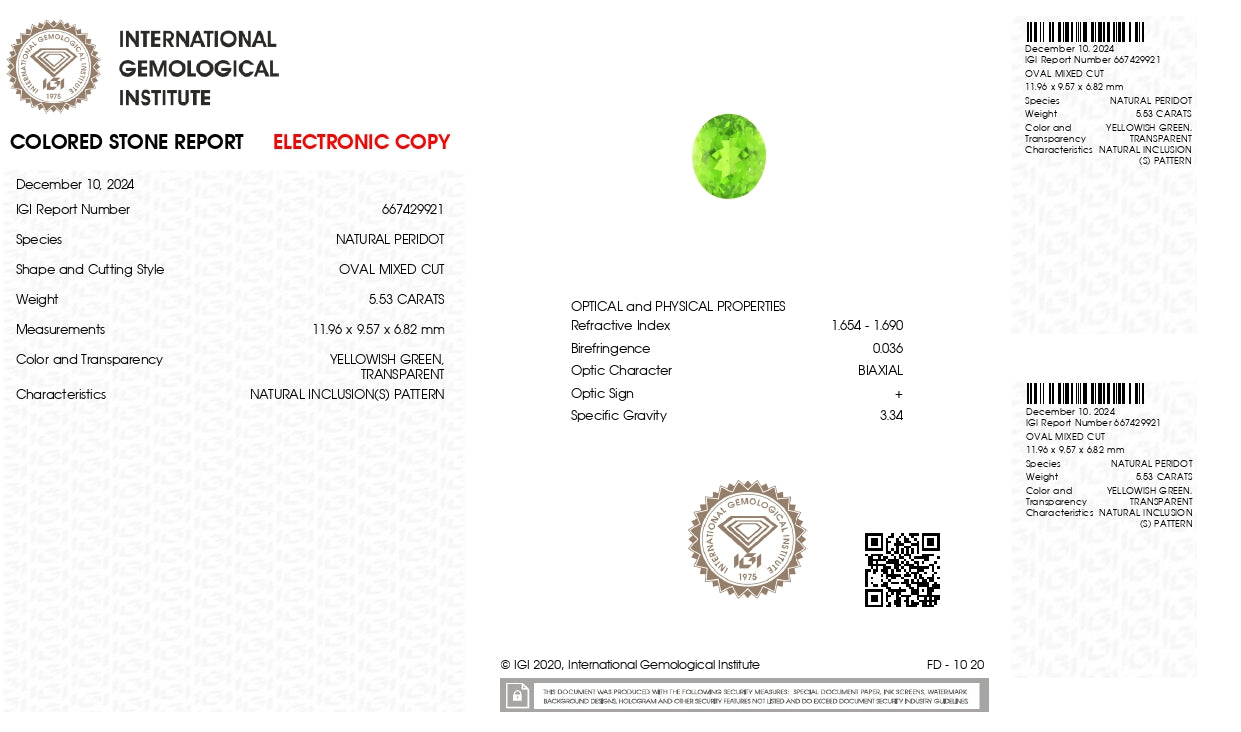 
                    
                      NATURAL PERIDOT 5.53 CARATS - Media 6
                    
                  