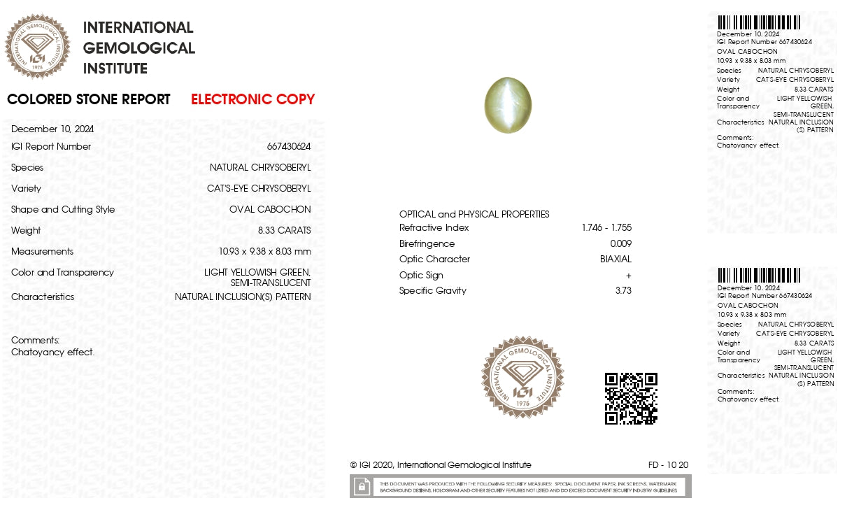 
                    
                      NATURAL CAT'S EYE (Lehsuniya) 8.33 Carats - Media 6
                    
                  