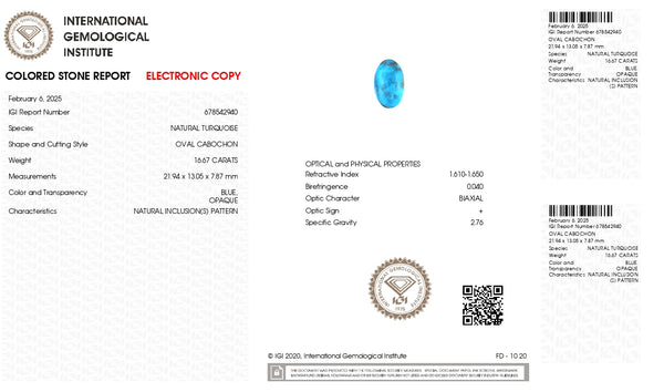 NATURAL TURQUOISE (FIROZA) 16.67 CARATS - Media 6