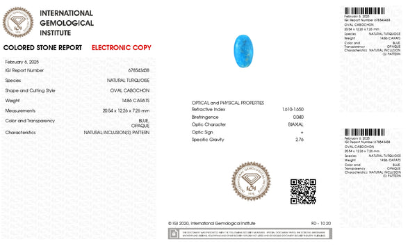 NATURAL TURQUOISE (FIROZA) 14.86 CARATS - Media 6