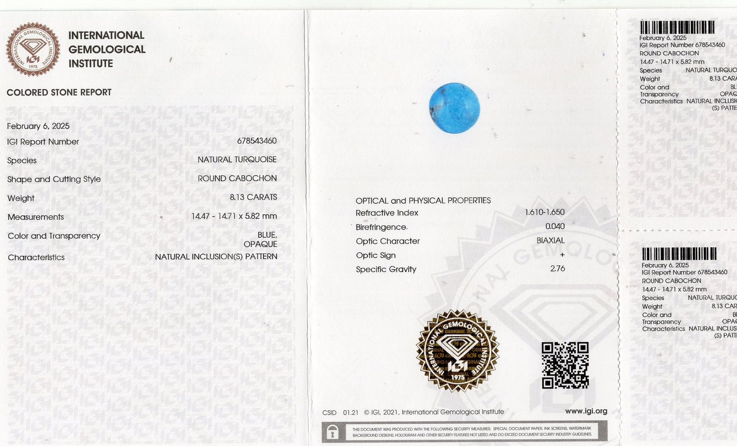 
                    
                      NATURAL TURQUOISE (FIROZA) 8.13 CARATS - Media 6
                    
                  